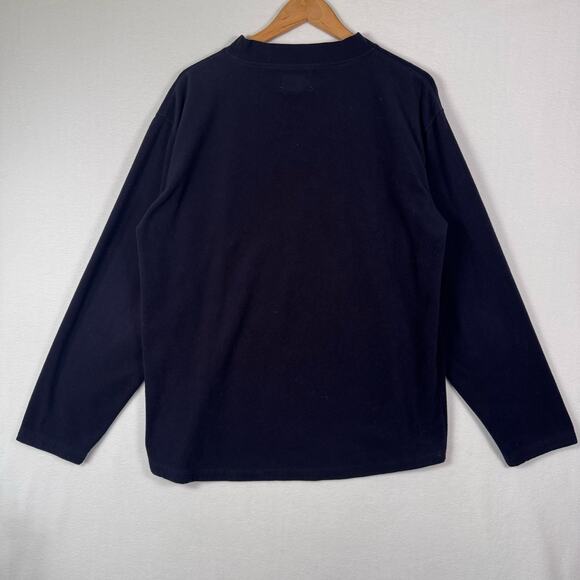 BURTON Snowboards Fleece Long Sleeve Sweater Base Layer Navy Gorpcore size XL - Picture 2 of 5